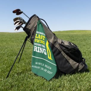 Toalla de golf para soltero Último swing antes del