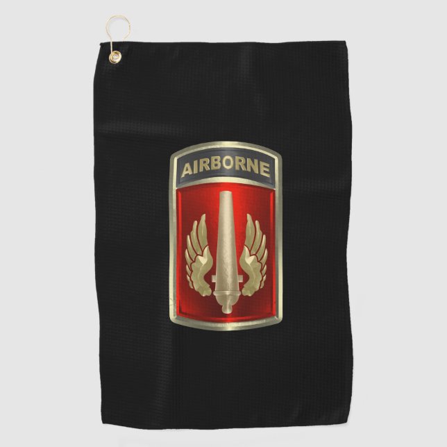 Toalla De Golf Parche aerotransportado de la 18ª Brigada de Artil (Anverso)