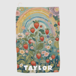 Toalla De Golf Parche de fresa caprichoso