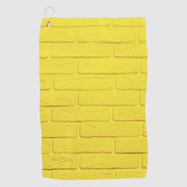 Toalla De Golf pared de ladrillo amarillo (Anverso)