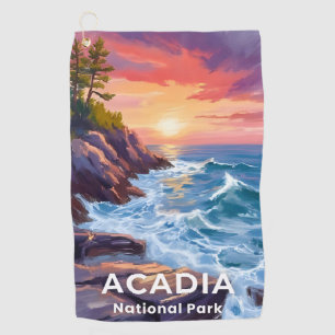 Toalla De Golf Parque Nacional Acadia Otter Cliffs Viajes a Mai