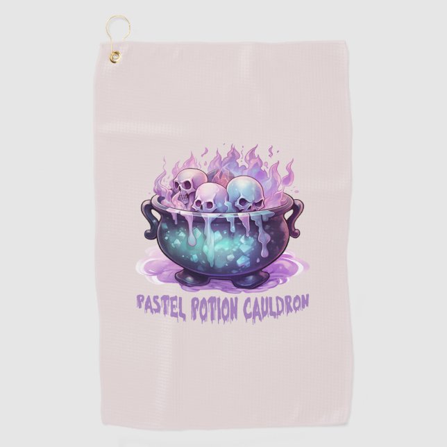 Toalla De Golf Pastel Potion Cauldron (Anverso)
