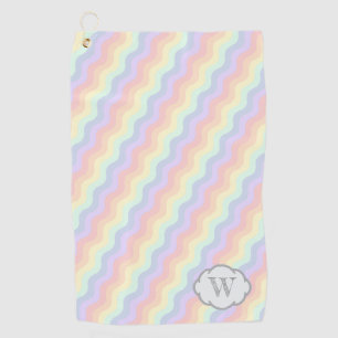 Toalla De Golf Pastel Rainbow Waves Golf Toalla