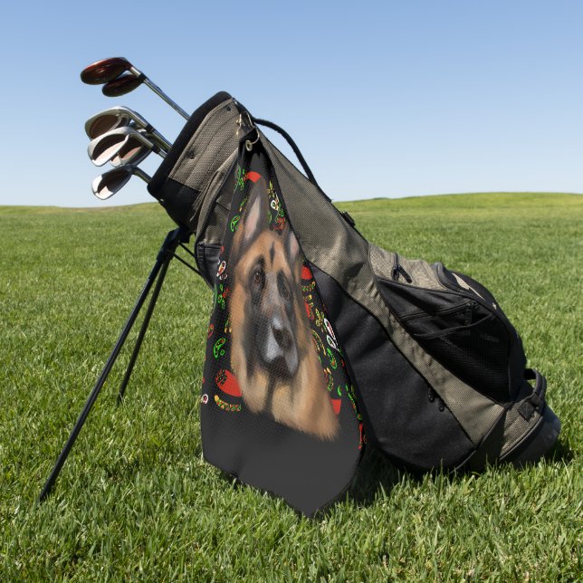 TOALLA DE GOLF PASTOR ALEMÁN        (Verde)