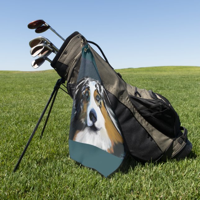 TOALLA DE GOLF PASTOR AUSTRALIANO (Verde)