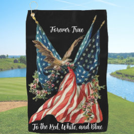 Toalla De Golf Patriotic US Flag And Eagle American Flag