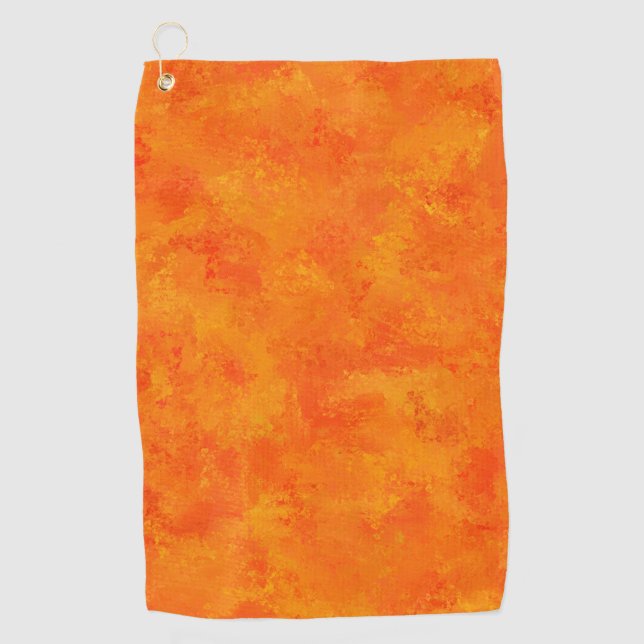 Toalla De Golf Patrón abstracto naranja (Anverso)