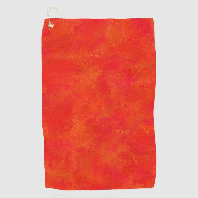 Toalla De Golf Patrón abstracto naranja rojo (Anverso)
