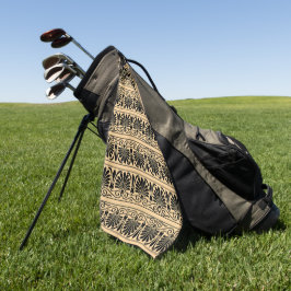 Toalla De Golf Patrón Árabe Griego Mediterráneo Marrón
