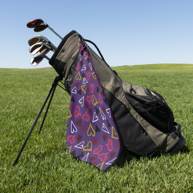 Toalla De Golf Patrón cardíaco 32 (Verde)