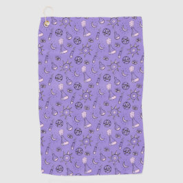 Toalla De Golf Patrón de alquimia púrpura