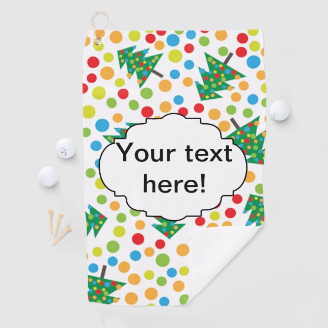 Toalla De Golf patrón de árboles de Navidad (In situ)