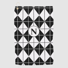 Toalla De Golf Patrón de arglos blancos y negros personalizado