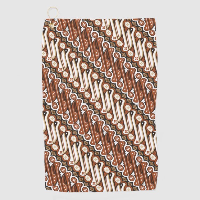 Toalla De Golf Patrón de batik indonesio (Anverso)