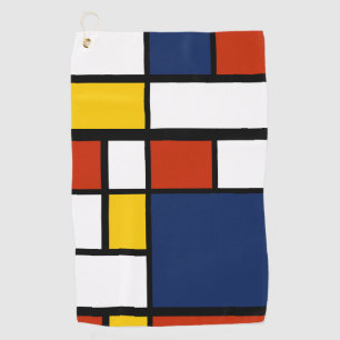 Toalla De Golf patrón de bauhaus pintura de arte geométrico abstr