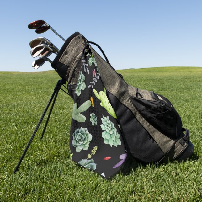 Toalla De Golf Patrón de cactus 2 (Verde)