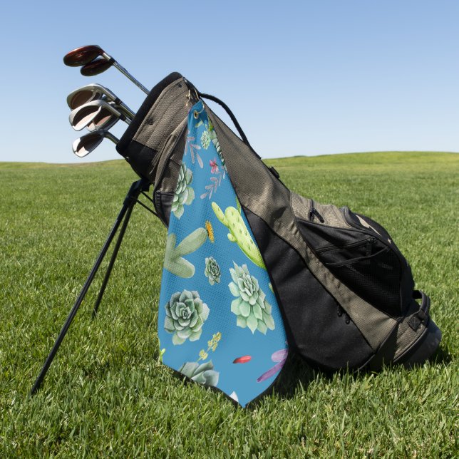 Toalla De Golf Patrón de Cactus 5 (Verde)