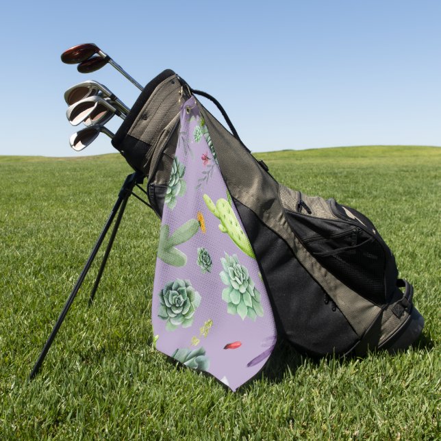 Toalla De Golf Patrón de cactus 7 (Verde)