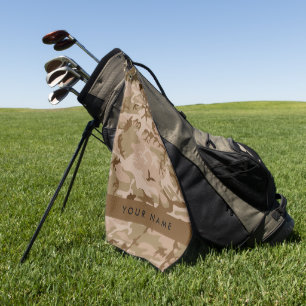 Toalla De Golf Patrón de camuflaje del desierto, su nombre, perso