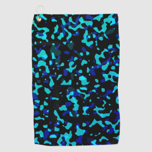 Toalla De Golf Patrón de Camuflaje Negro Azul Guay de moda