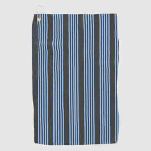 Toalla De Golf Patrón de cinco bandas de azul y carbón vegetal
