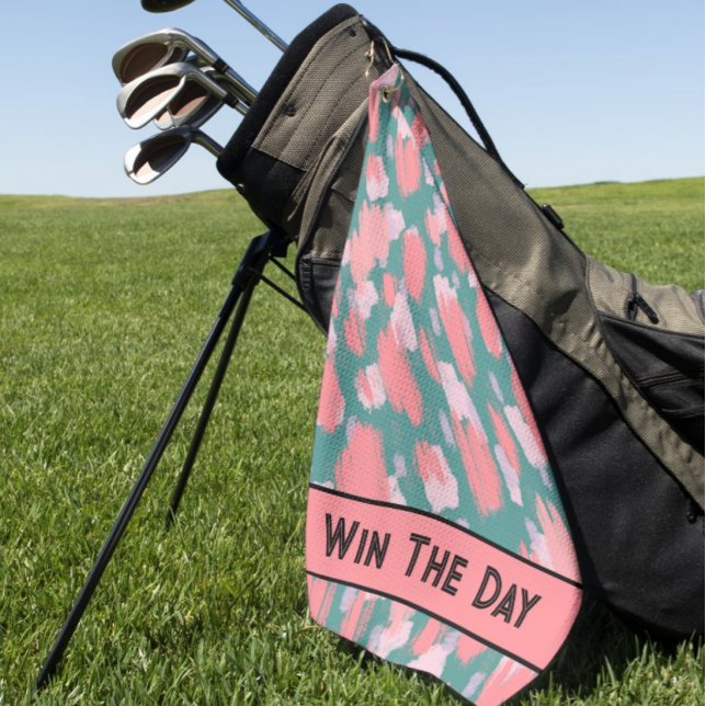 Toalla De Golf Patrón de color abstracto (Colorful Abstract Motivational Golf Towel)