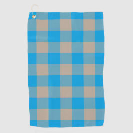 Toalla De Golf Patrón de Cuadros Azules y Marrones