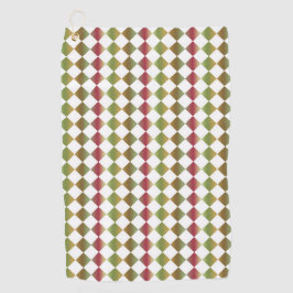 Toalla De Golf Patrón de diamante de cuadros coloridos