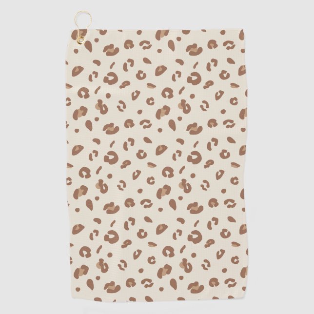 Toalla De Golf Patrón de estampado de leopardo abstracto neutro | (Anverso)