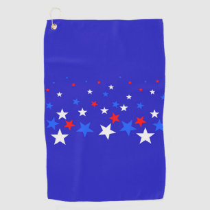 Toalla De Golf Patrón de estrellas azul, rojo y blanco