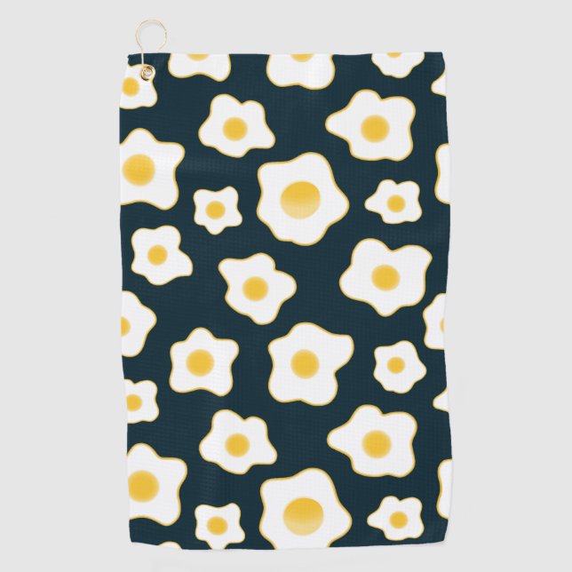 Toalla De Golf Patrón de flor de huevos fritos (Anverso)