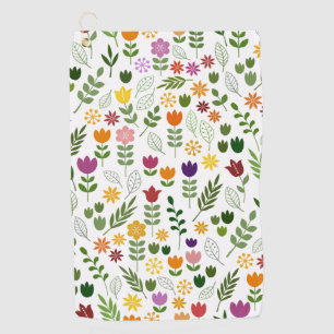 Toalla De Golf Patrón de Flora y Fauna de estilo escandinavo