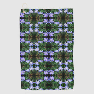 Toalla De Golf Patrón de flores de achicoria salvajes azules