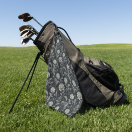 Toalla De Golf Patrón de flores góticas