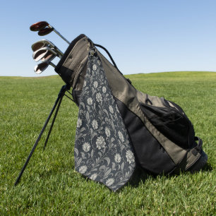 Toalla De Golf Patrón de flores góticas