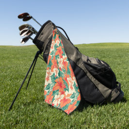 Toalla De Golf Patrón de flores tropicales vírgenes de Hawái