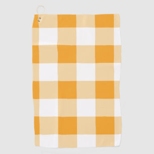 Toalla De Golf Patrón de Gingham amarillo