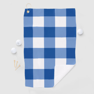 Toalla De Golf Patrón de gingham azul