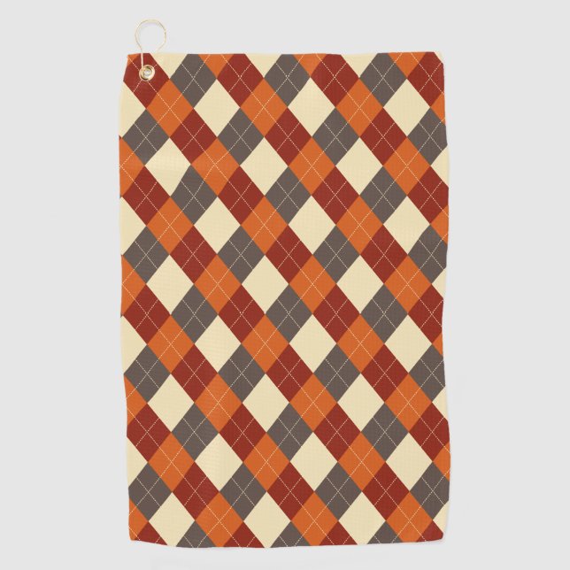Toalla De Golf Patrón de Gingham otoño/otoño (Anverso)