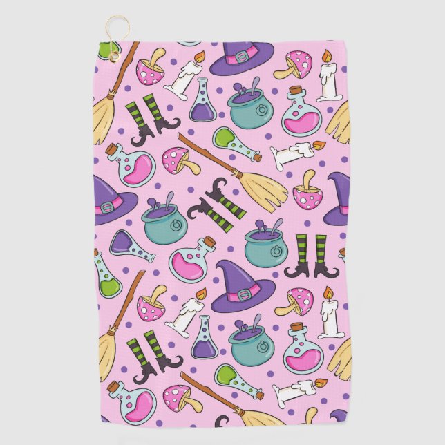 Toalla De Golf Patrón de Halloween (Anverso)