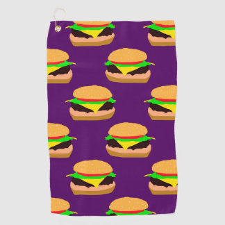 Toalla De Golf Patrón de hamburguesa con queso
