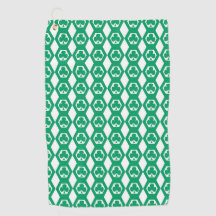 Patrón de Hexágono Blanco Verde Trébol