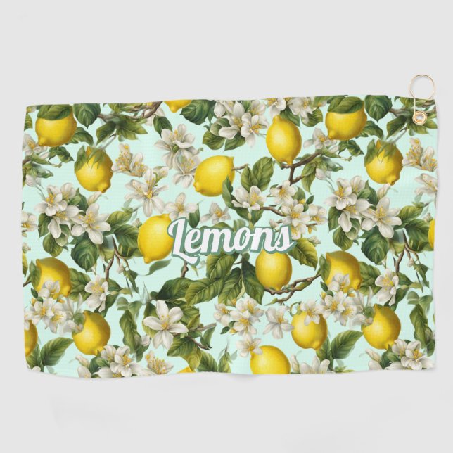 Toalla De Golf Patrón de limones (Horizontal)