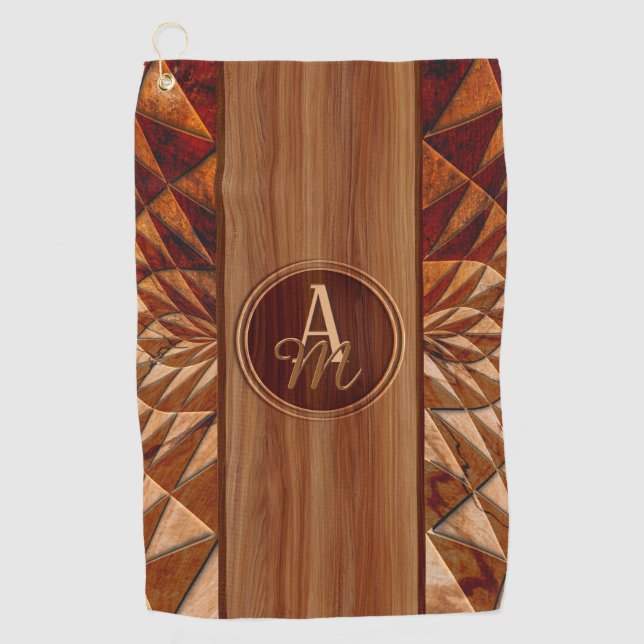 Toalla De Golf Patrón de madera (Anverso)