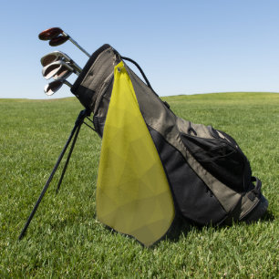 Toalla De Golf Patrón de malla geométrica con gradiente amarillo