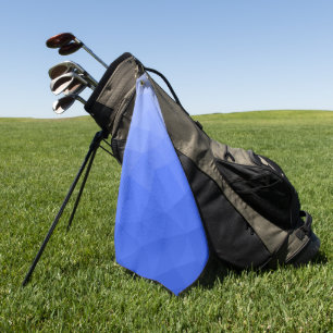 Toalla De Golf Patrón de malla geométrica con gradiente azul oscu