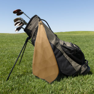 Toalla De Golf Patrón de malla geométrica con gradiente marrón