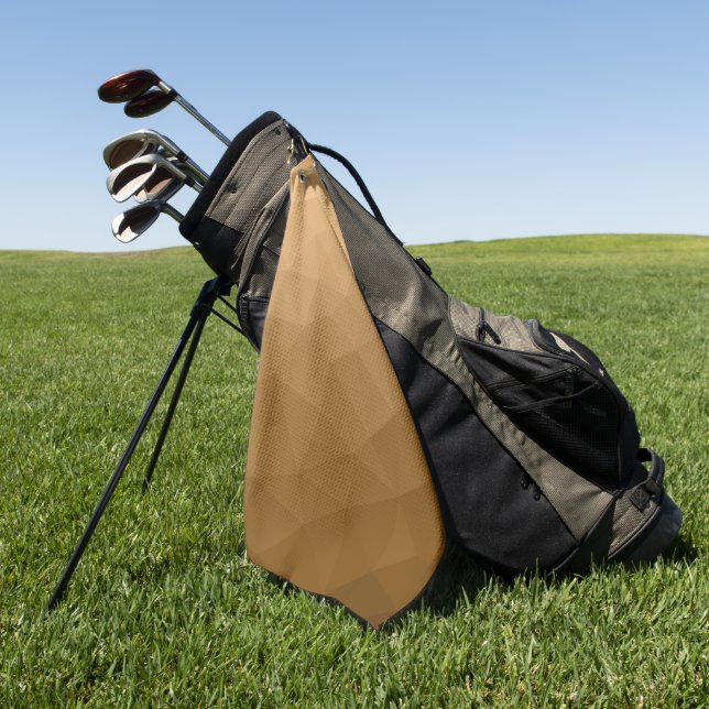 Toalla De Golf Patrón de malla geométrica con gradiente marrón (Verde)