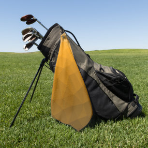 Toalla De Golf Patrón de malla geométrica con gradiente naranja
