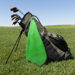 Toalla De Golf Patrón de malla geométrica con gradiente verde cla